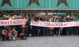 Protesta realizada en la Copa del Rey de Madrid